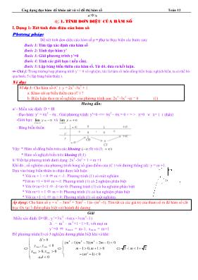 Ứng dụng đạo hàm để khảo sát và vẽ đồ thị hàm số Toán 12